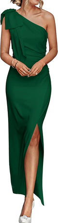 PRETTYGARDEN Women's One Shoulder Cocktail Maxi Dresses