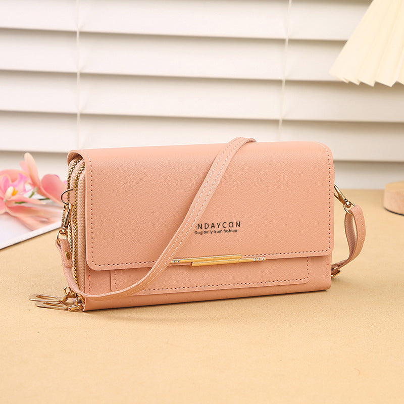 Diamond-Encrusted PU Leather Crossbody Bag