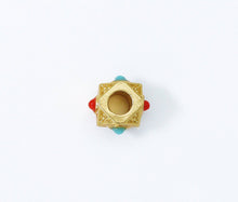 Load image into Gallery viewer, Gold Enamel Polygon Beads, Sku#LX64