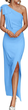 PRETTYGARDEN Women's One Shoulder Cocktail Maxi Dresses