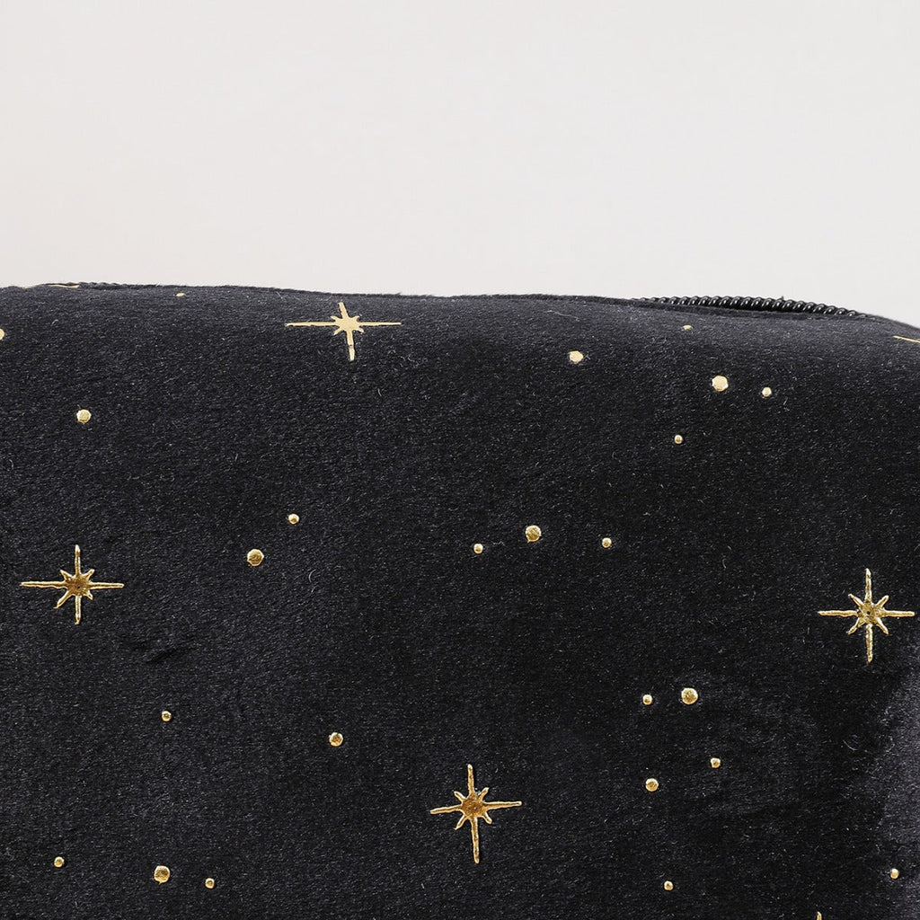 Velvet Cosmetic Bag - Portable Makeup Storage Organizer with Zipper