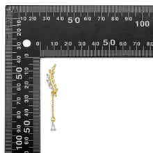 Load image into Gallery viewer, Gold CZ Leaf Connector Charm, Sku#LD426