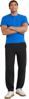 Hanes Men's EcoSmart Sweatpants, Athletic Lounge Pants with Pockets, Open Hem Bottom, Fleece Pants