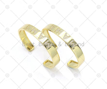 Load image into Gallery viewer, CZ Mirco Pave MAMA Word Open Cuff Bracelet, 18K Gold Filled