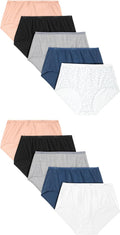 Hanes Women's Underwear Pack, 10-Pack, Full-Coverage Cotton Blend Panties, Moisture-Wicking Underwear for Women