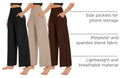 NEW YOUNG 3 Pack Women's Wide Leg Pants with Pockets High Waist Loose Sweatpants Casual Lounge Yoga Workout Palazzo