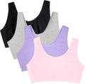 Fruit of the Loom Women's Wireless Cotton Sports Bra, Multipack