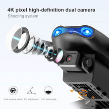 Load image into Gallery viewer, Drone HD Dual Camera, WiFi FPV Foldable RC Quadcopter