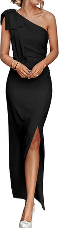 PRETTYGARDEN Women's One Shoulder Cocktail Maxi Dresses