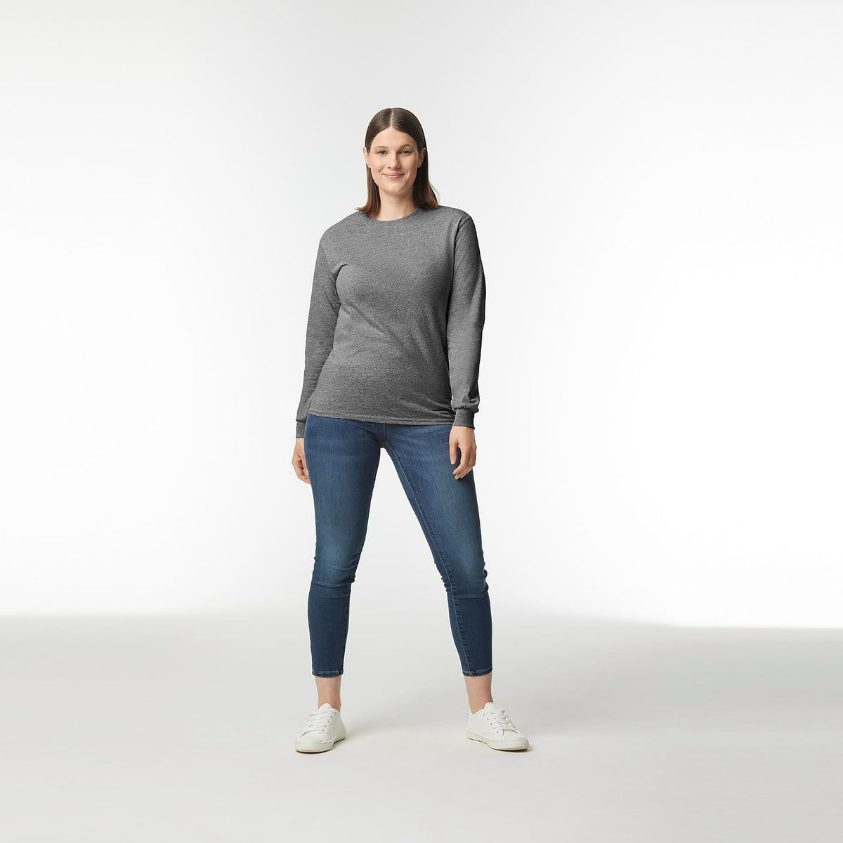 Gildan Adult Heavy Cotton Long Sleeve T-Shirt, Style G5400, 2-Pack