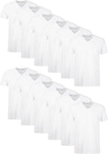 Hanes Men's Undershirts T-Shirt Pack, V-Neck Cotton Tees for Men, Moisture-Wicking, Odor Control, White Multi-Pack