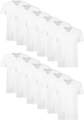 Hanes Men's Undershirts T-Shirt Pack, V-Neck Cotton Tees for Men, Moisture-Wicking, Odor Control, White Multi-Pack