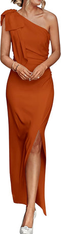 PRETTYGARDEN Women's One Shoulder Cocktail Maxi Dresses