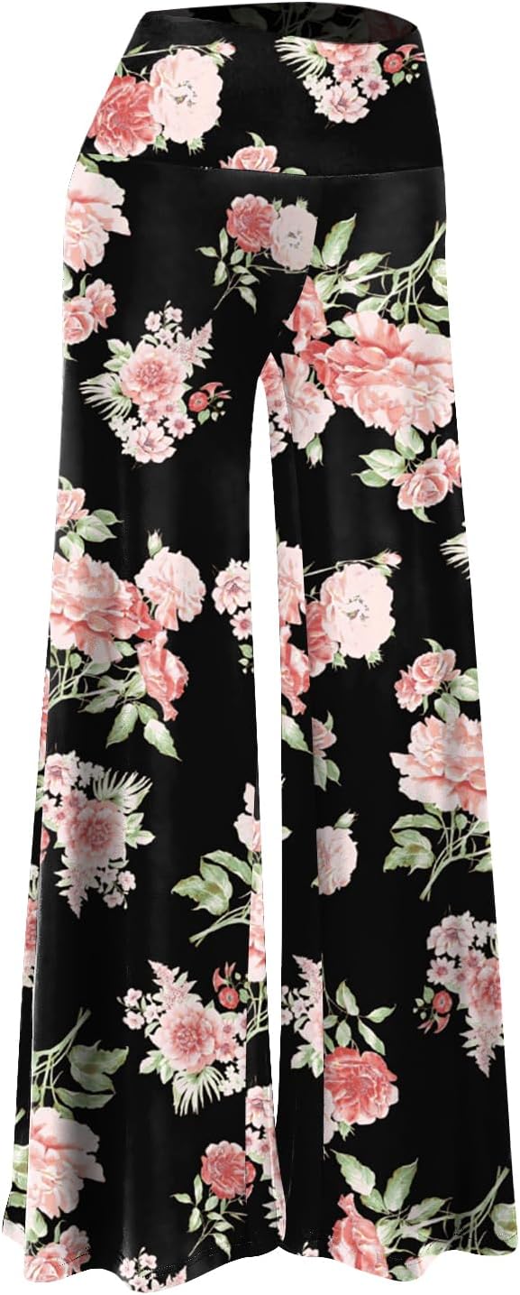 Arolina Palazzo Pants for Women Wide Leg Flowy Pants Casual Comfy High Waist Summer Pants