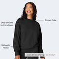 Hanes Originals Women's Fleece Sweatshirt, Midweight Sweatshirt for Women, Placed Flowers
