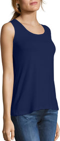 Hanes Women's Shirts, Women’s Mini-Ribbed Cotton Tank Tops, Women’s Sleeveless T-Shirts, Women’s Tanks