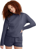 Hanes Originals Women's Fleece Sweatshirt, Midweight Sweatshirt for Women, Placed Flowers