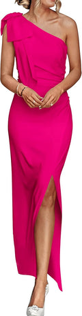 PRETTYGARDEN Women's One Shoulder Cocktail Maxi Dresses