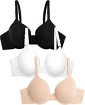 Fruit of the Loom Women’s Cotton T-Shirt Bra, Underwire, Multipack