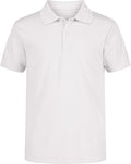 Nautica Boys' School Uniform Short Sleeve Polo Shirt, Button Closure, Moisture Wicking Performance Material