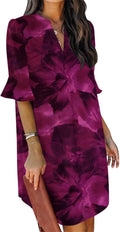 QACOHU women's versatile V neck summer dress