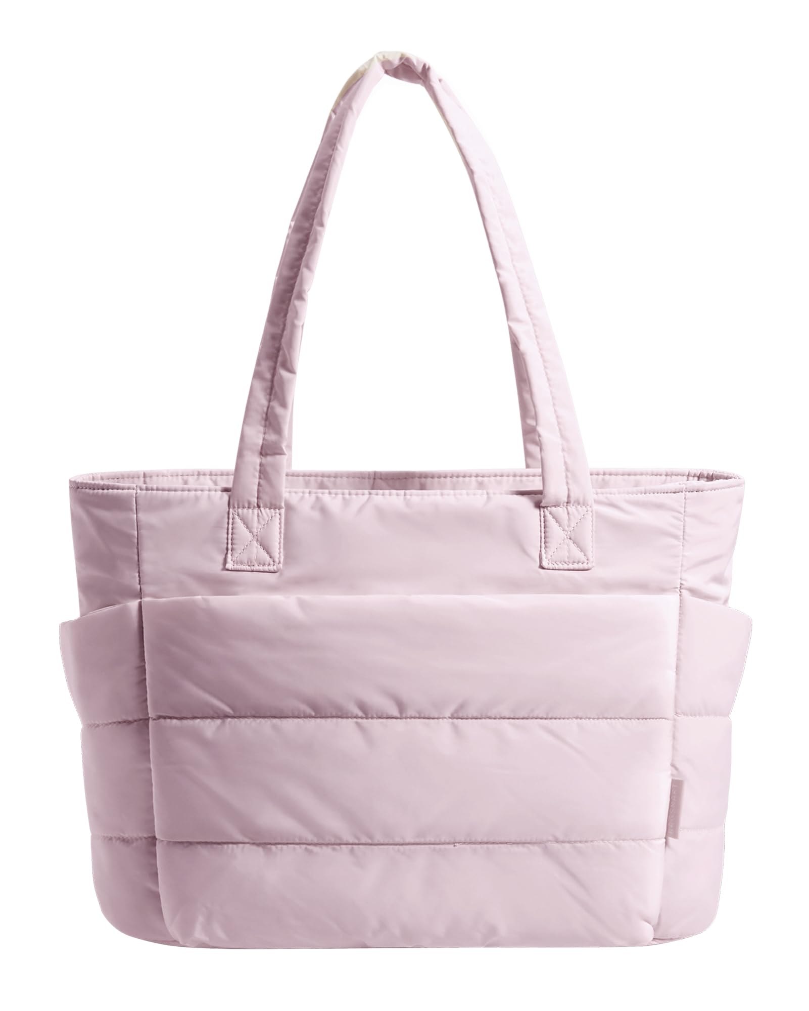BAGSMART Tote Bag for Women, Lightweight Puffy Tote Bag with Compartments Shoulder Bag Handbag for Travel, Work, Gym | Lightweight, Puffy, Quilted, for Travel, Work
