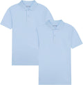 Dockers Boys' School Uniform Short Sleeve Performance Polo, 2-Pack