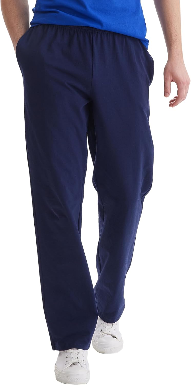 Men's Hanes cotton jersey sweatpants with pockets