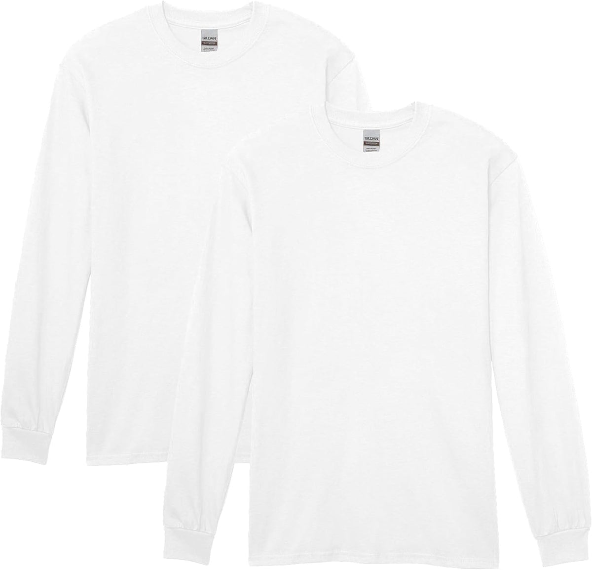 Gildan Adult Heavy Cotton Long Sleeve T-Shirt, Style G5400, 2-Pack
