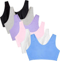 Fruit of the Loom Women's Wireless Cotton Sports Bra, Multipack