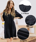 QACOHU women's flowy V neck summer dress