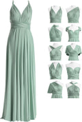 72styles Maxi Infinity Dress for Bridesmaids, Convertible Multi-Way Wrap
