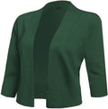 Women's 3/4 Sleeve Cropped Cardigan Sweater jacket Short Shrugs for dresses