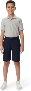 French Toast Boys' Flat Front Microfiber Performance Stretch Short