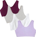 Fruit of the Loom Women's Wireless Cotton Sports Bra, Multipack