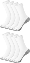 Hanes Men's Crew & Over the Calf Socks Pack, Max Cushioned Moisture-wicking Stay Dry Socks, Athletic Socks, 6, 8 Or 12-pairs