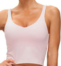 THE GYM PEOPLE Women’s Longline Sports Bra Wirefree Padded Medium Support Yoga Bras Gym Running Workout Tank Tops