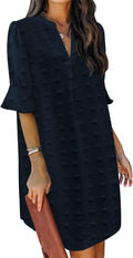 QACOHU women's tropical floral summer shift dress