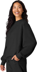 Hanes Originals Women's Fleece Sweatshirt, Midweight Sweatshirt for Women, Placed Flowers