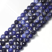 Load image into Gallery viewer, Genuine Sodalite Round Faceted Beads, Sku#U1750