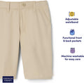 French Toast Boys' Flat Front Microfiber Performance Stretch Short