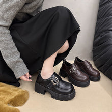 Load image into Gallery viewer, British-Style Platform Leather Shoes