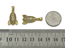 Load image into Gallery viewer, Gold CZ Rocket Charm, Sku#LK687
