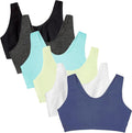 Fruit of the Loom Women's Wireless Cotton Sports Bra, Multipack