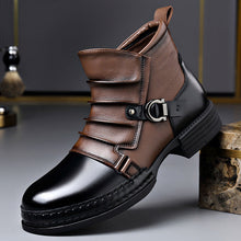 Load image into Gallery viewer, Men's British-Style Retro Zipper Boots | Fleece-Lined Thermal PU Leather