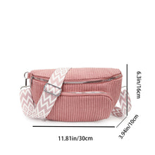 Load image into Gallery viewer, Corduroy Crossbody Bag for Women - Lightweight Minimalist Streetwear Style