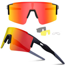 Load image into Gallery viewer, Ukoly Cycling Sunglasses for Men Women with 3 Interchangeable Lenses, Polarized Sports Sunglasses, Baseball Sunglasses