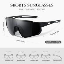 Load image into Gallery viewer, Polarized Sport Sunglasses for Men and Women, Lightweight TR90 Sun Glasses with UV Protection for Cycling Running