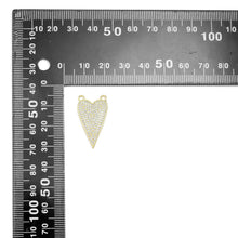 Load image into Gallery viewer, CZ Pave Point Heart Shape Connector Charm Pendant, Sku#LK959