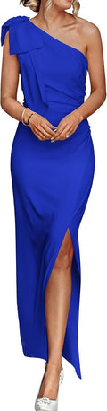 PRETTYGARDEN Women's One Shoulder Cocktail Maxi Dresses